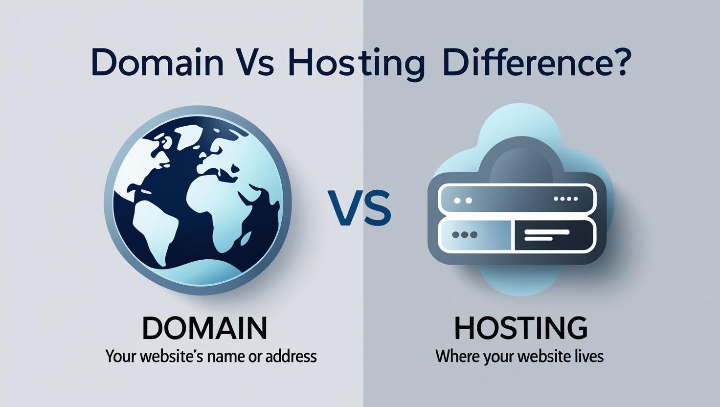 difference between domain and hosting